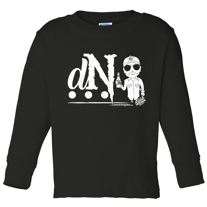 DN Drunk Neighbor 3Dot Logo (C) The Lit Texan (Dark) Toddler Long Sleeve Shirt