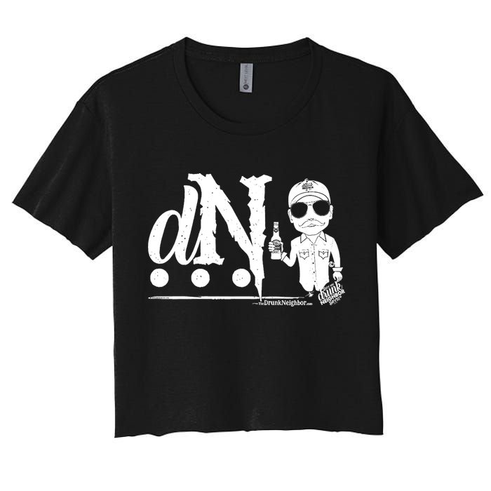 DN Drunk Neighbor 3Dot Logo (C) The Lit Texan (Dark) Crop Top