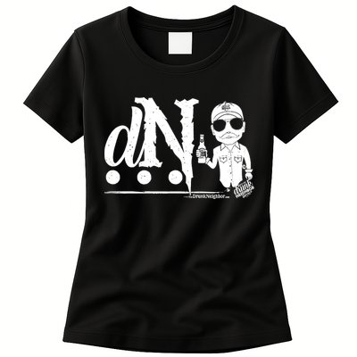 DN Drunk Neighbor 3Dot Logo (C) The Lit Texan (Dark) Womens T-Shirt