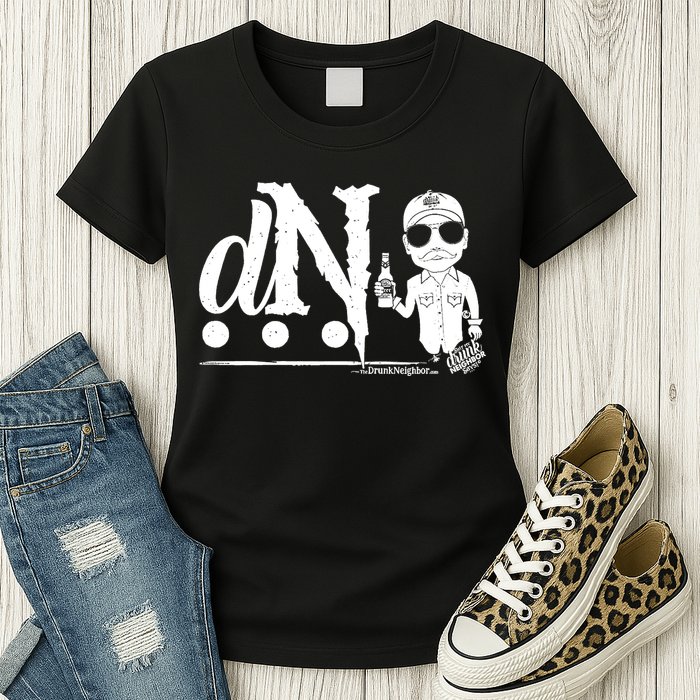 DN Drunk Neighbor 3Dot Logo (C) The Lit Texan (Dark) Womens T-Shirt