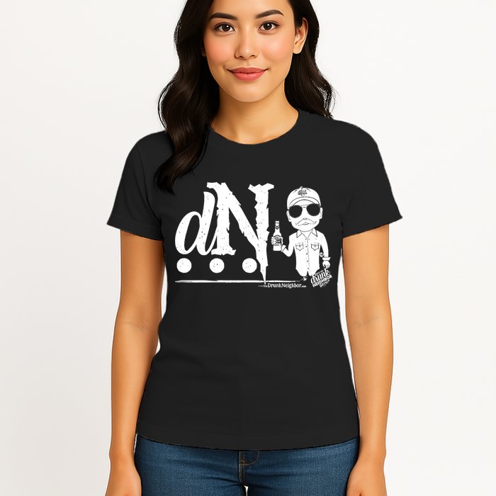 DN Drunk Neighbor 3Dot Logo (C) The Lit Texan (Dark) Womens T-Shirt
