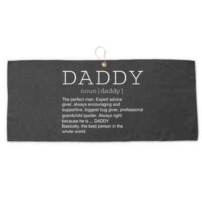 Daddy Definition Noun Grandpa Grandparents Day Funny Gift Large Microfiber Waffle Golf Towel