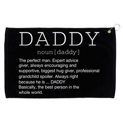 Daddy Definition Noun Grandpa Grandparents Day Funny Gift Grommeted Golf Towel