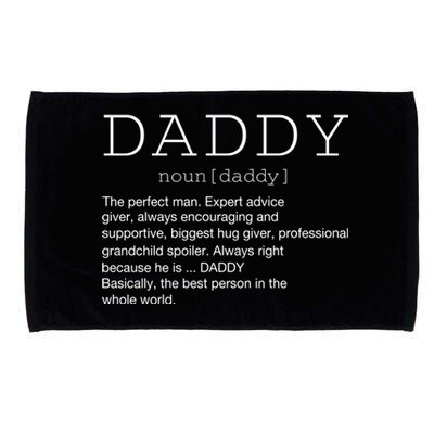 Daddy Definition Noun Grandpa Grandparents Day Funny Gift Microfiber Hand Towel