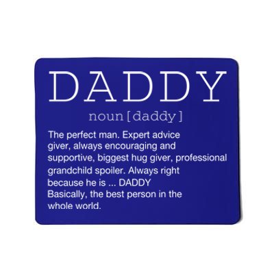 Daddy Definition Noun Grandpa Grandparents Day Funny Gift Mousepad