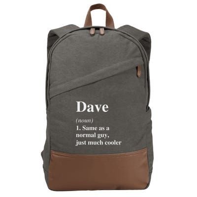 Dave Definition Name Cool Funny Personalized Birthday Cotton Canvas Backpack