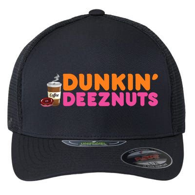 Dunkin Deez Nuts Funny Dunkin Deeznuts Coffee Lover Flexfit Unipanel Trucker Cap