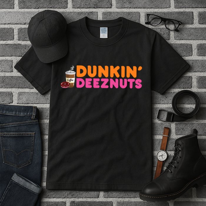 Dunkin Deez Nuts Funny Dunkin Deeznuts Coffee Lover Tall T-Shirt