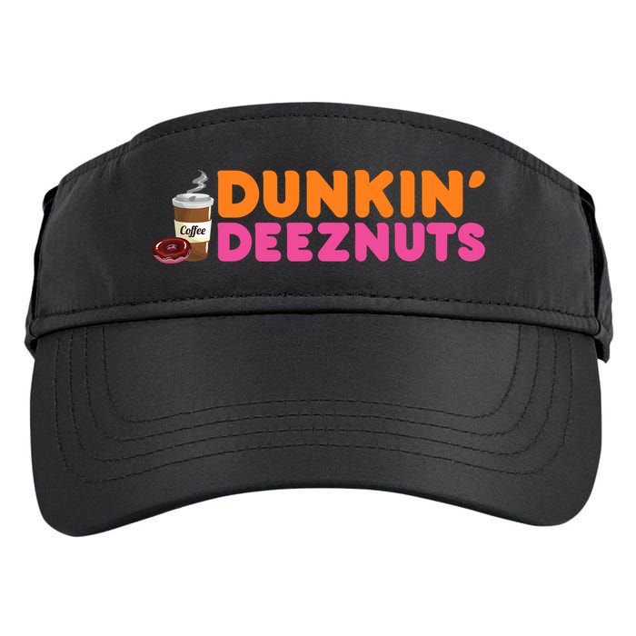 Dunkin Deez Nuts Funny Dunkin Deeznuts Coffee Lover Adult Drive Performance Visor
