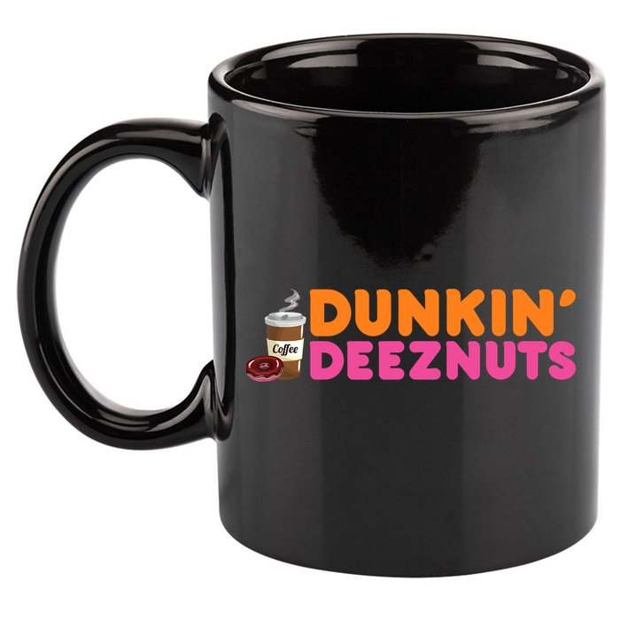 Dunkin Deez Nuts Funny Dunkin Deeznuts Coffee Lover 11oz C Handle Ceramic Mug