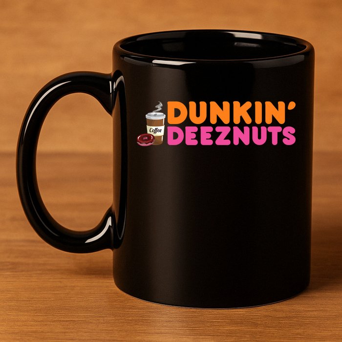 Dunkin Deez Nuts Funny Dunkin Deeznuts Coffee Lover 11oz C Handle Ceramic Mug