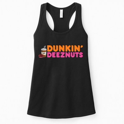 Dunkin Deez Nuts Funny Dunkin Deeznuts Coffee Lover Womens Tank Top