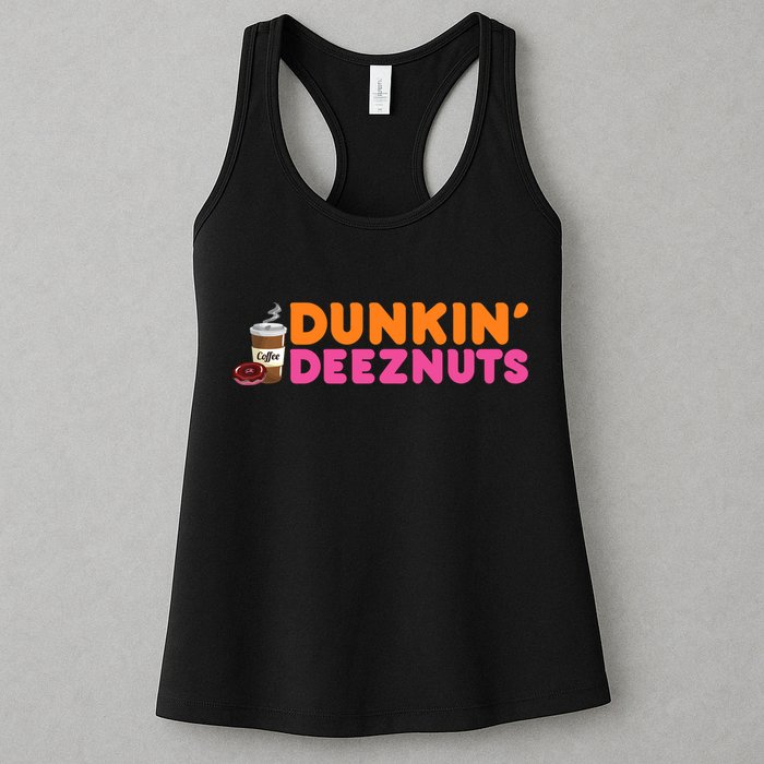 Dunkin Deez Nuts Funny Dunkin Deeznuts Coffee Lover Womens Tank Top