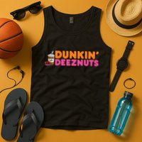 Dunkin Deez Nuts Funny Dunkin Deeznuts Coffee Lover Tank Top