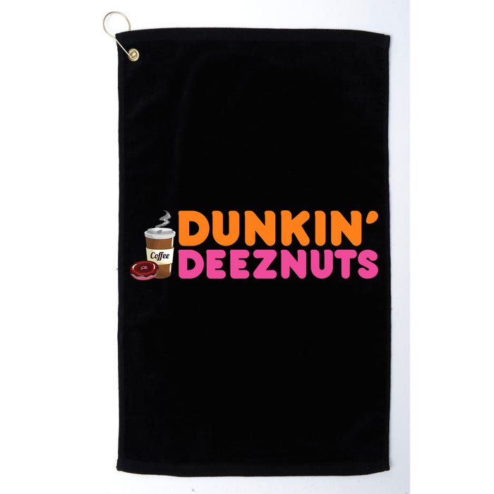 Dunkin Deez Nuts Funny Dunkin Deeznuts Coffee Lover Golf Towel