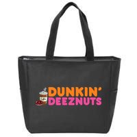 Dunkin Deez Nuts Funny Dunkin Deeznuts Coffee Lover Zip Tote Bag