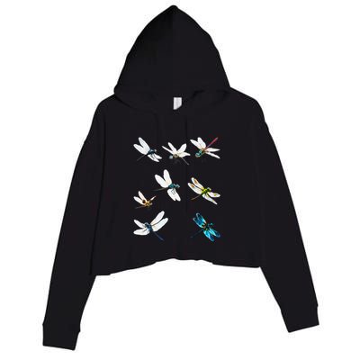 Dragonfly Dragonflies Natural Mosquito Repellent Biting Bugs Crop Fleece Hoodie