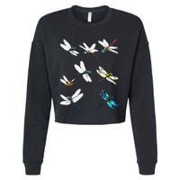 Dragonfly Dragonflies Natural Mosquito Repellent Biting Bugs Cropped Pullover Crew