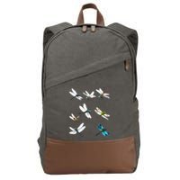 Dragonfly Dragonflies Natural Mosquito Repellent Biting Bugs Cotton Canvas Backpack