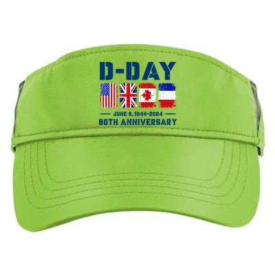 D Day Normandy Landings 80th Anniversary 1944 2024 Adult Drive Performance Visor