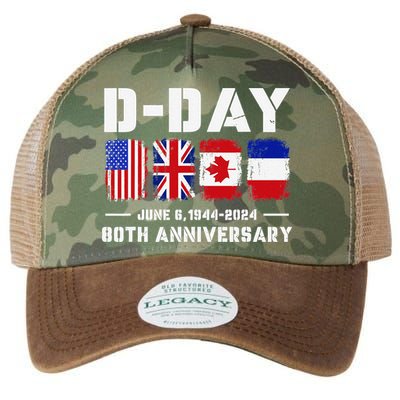 D Day Normandy Landings 80th Anniversary 1944 2024 Legacy Tie Dye Trucker Hat