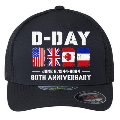 D Day Normandy Landings 80th Anniversary 1944 2024 Flexfit Unipanel Trucker Cap