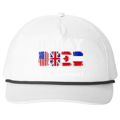 D Day Normandy Landings 80th Anniversary 1944 2024 Snapback Five-Panel Rope Hat