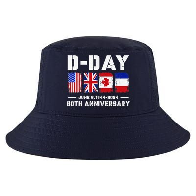 D Day Normandy Landings 80th Anniversary 1944 2024 Cool Comfort Performance Bucket Hat