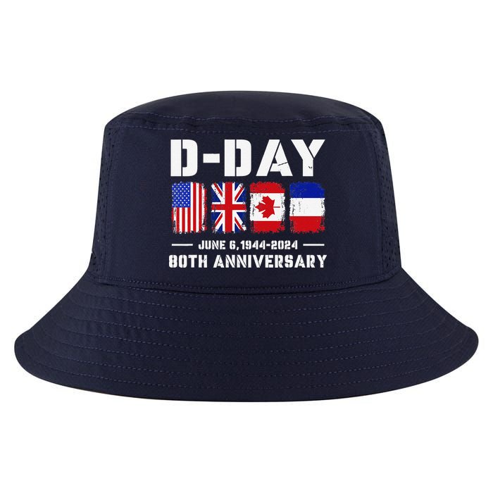 D Day Normandy Landings 80th Anniversary 1944 2024 Cool Comfort Performance Bucket Hat