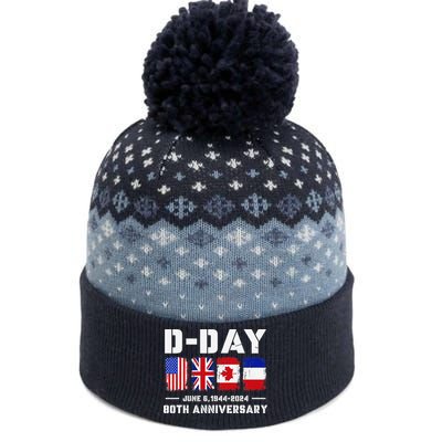 D Day Normandy Landings 80th Anniversary 1944 2024 The Baniff Cuffed Pom Beanie