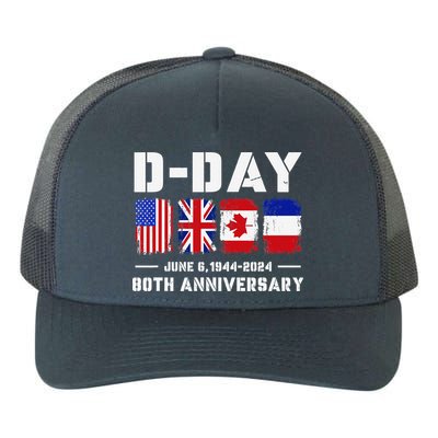 D Day Normandy Landings 80th Anniversary 1944 2024 Yupoong Adult 5-Panel Trucker Hat