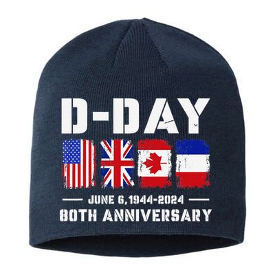 D Day Normandy Landings 80th Anniversary 1944 2024 Sustainable Beanie