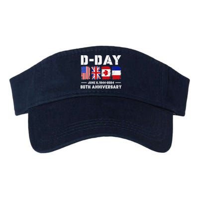 D Day Normandy Landings 80th Anniversary 1944 2024 Valucap Bio-Washed Visor