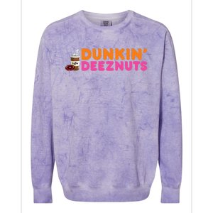 Dunkin Deez Nuts Funny Dunkin Deeznuts Coffee Lover Colorblast Crewneck Sweatshirt