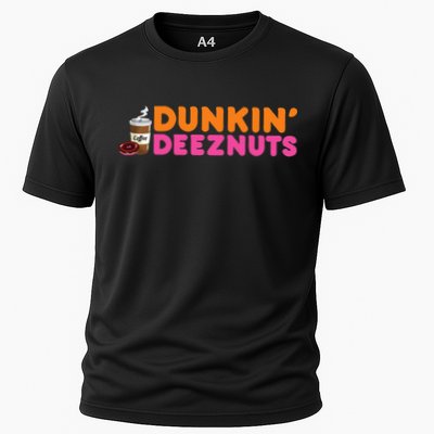 Dunkin Deez Nuts Funny Dunkin Deeznuts Coffee Lover Cooling Performance Crew T-Shirt