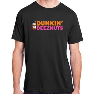 Dunkin Deez Nuts Funny Dunkin Deeznuts Coffee Lover Adult ChromaSoft Performance T-Shirt