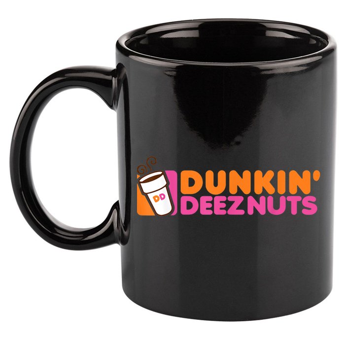 Dunkin Deez Nuts Dunkin Deeznuts 11oz C Handle Ceramic Mug