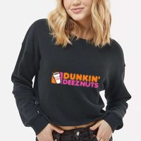 Dunkin Deez Nuts Dunkin Deeznuts Cropped Pullover Crew