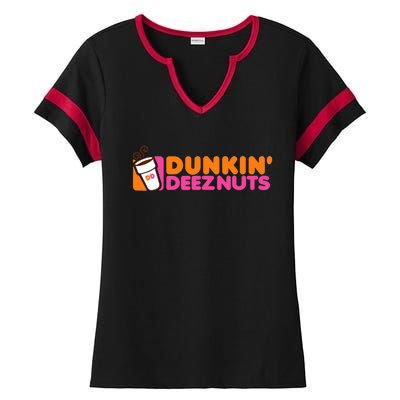 Dunkin Deez Nuts Dunkin Deeznuts Ladies Halftime Notch Neck Tee