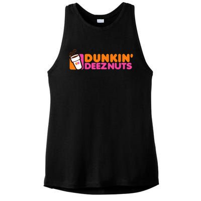 Dunkin Deez Nuts Dunkin Deeznuts Ladies PosiCharge Tri-Blend Wicking Tank