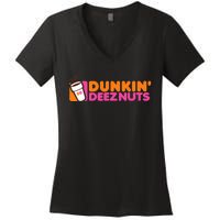 Dunkin Deez Nuts Dunkin Deeznuts Women's V-Neck T-Shirt