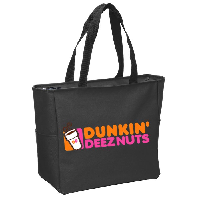 Dunkin Deez Nuts Dunkin Deeznuts Zip Tote Bag