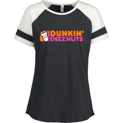 Dunkin Deez Nuts Dunkin Deeznuts Enza Ladies Jersey Colorblock Tee