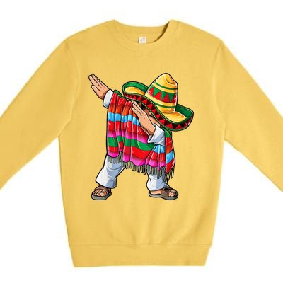 Dabbing Dab Nacho Average Dad Mexican Sombrero Father Cinco De Mayo Daddy Fiesta Premium Crewneck Sweatshirt