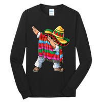 Dabbing Dab Nacho Average Dad Mexican Sombrero Father Cinco De Mayo Daddy Fiesta Tall Long Sleeve T-Shirt