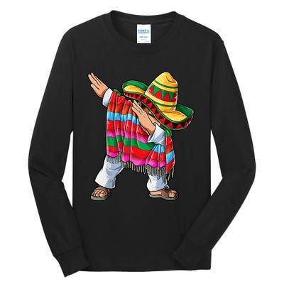 Dabbing Dab Nacho Average Dad Mexican Sombrero Father Cinco De Mayo Daddy Fiesta Tall Long Sleeve T-Shirt