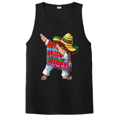 Dabbing Dab Nacho Average Dad Mexican Sombrero Father Cinco De Mayo Daddy Fiesta PosiCharge Competitor Tank