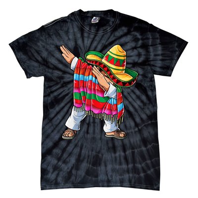 Dabbing Dab Nacho Average Dad Mexican Sombrero Father Cinco De Mayo Daddy Fiesta Tie-Dye T-Shirt