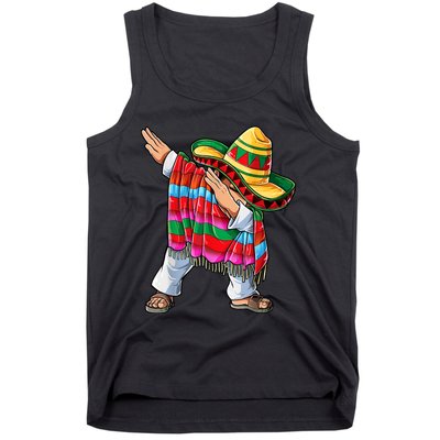 Dabbing Dab Nacho Average Dad Mexican Sombrero Father Cinco De Mayo Daddy Fiesta Tank Top