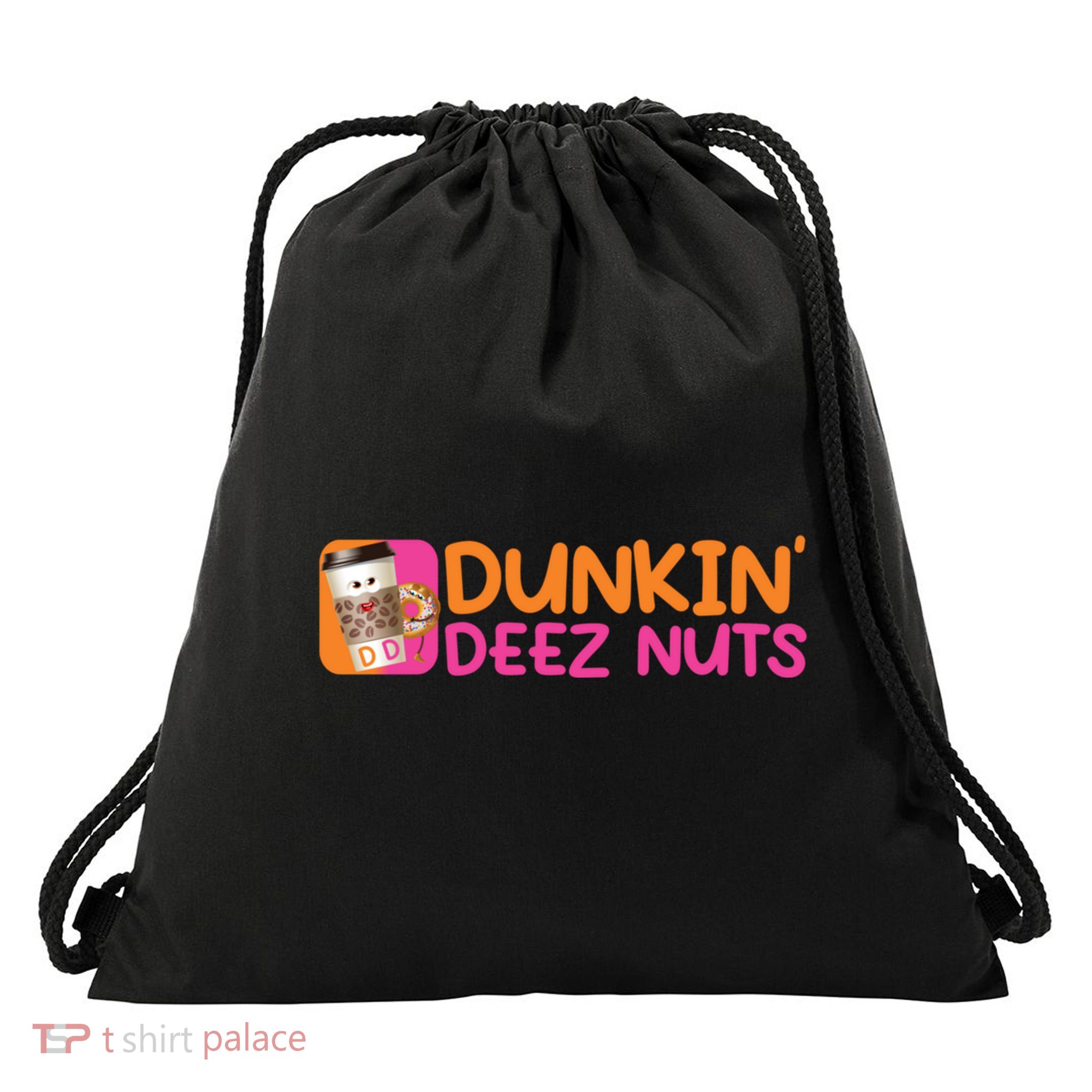 Dunkin Deez Nuts Coffee Bag Drawstring Bag